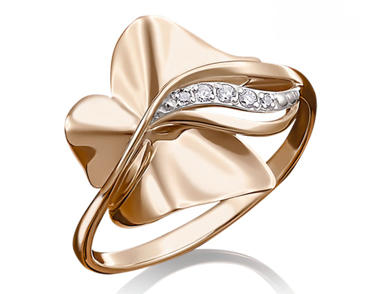 Ring mit Zirkonia Rotgold 585 Art. Nr. 01-4991-00-401-1110 P