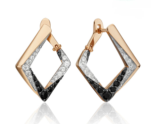 Ohrringe mit Zirkonia Rotgold 585 Art. Nr. 02-4580-00-403-1110-24