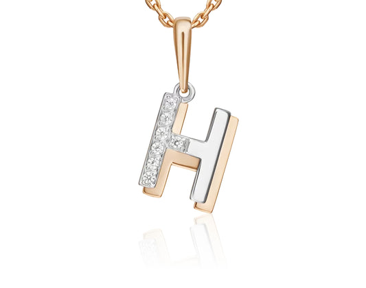 Anhänger mit Zirkonia Russisches Rotgold 585 Art. Nr. 03-3418-H-401-1111 P