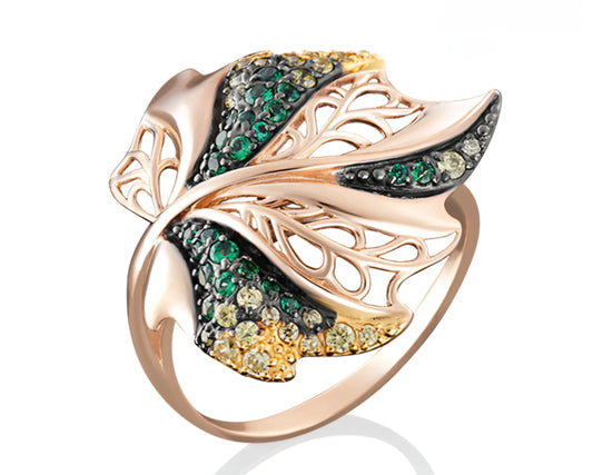 Ring mit Zirkonia Rotgold 585 Art. Nr. 01-4873-00-404-1110-24 P