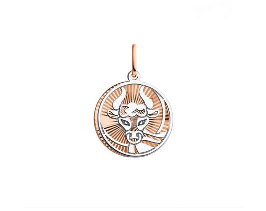 Anhänger Sternzeichen "Stier" Russisches Rotgold 585 Art. Nr. 035700