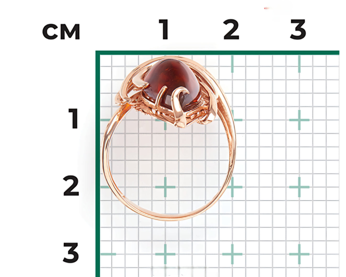 Ring mit Bernstein Rotgold 585 Art. Nr. 01-5371-00-271-1110-46 P
