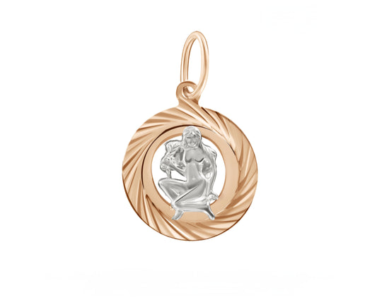 Anhänger Sternzeichen "Jungfrau" Russisches Rotgold 585 Art. Nr. 17220