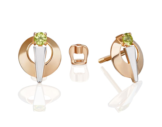 Ohrstecker mit Chrysolith Rotgold 585 Art. Nr. 02-5412-00-205-1110 P