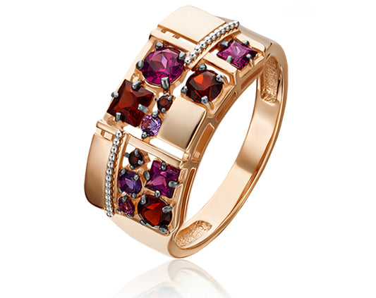 Ring mit Amethyst Rotgold 585 Art. Nr. 01-5307-00-257-1111-57 P