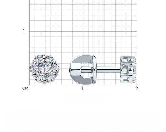 Ohrstecker mit Zirkonia Weißgold 585 Art. Nr. 025796 S