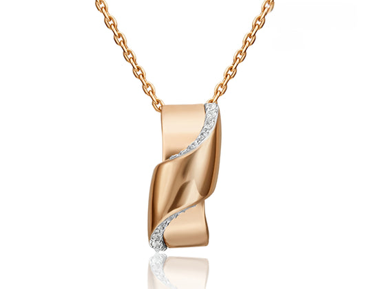Anhänger mit Zirkonia Rotgold 585 Art. Nr. 03-3150-00-401-1110-23- P