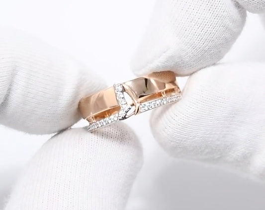 Ring mit Zirkonia Rotgold 585 Art. Nr. 018803 P