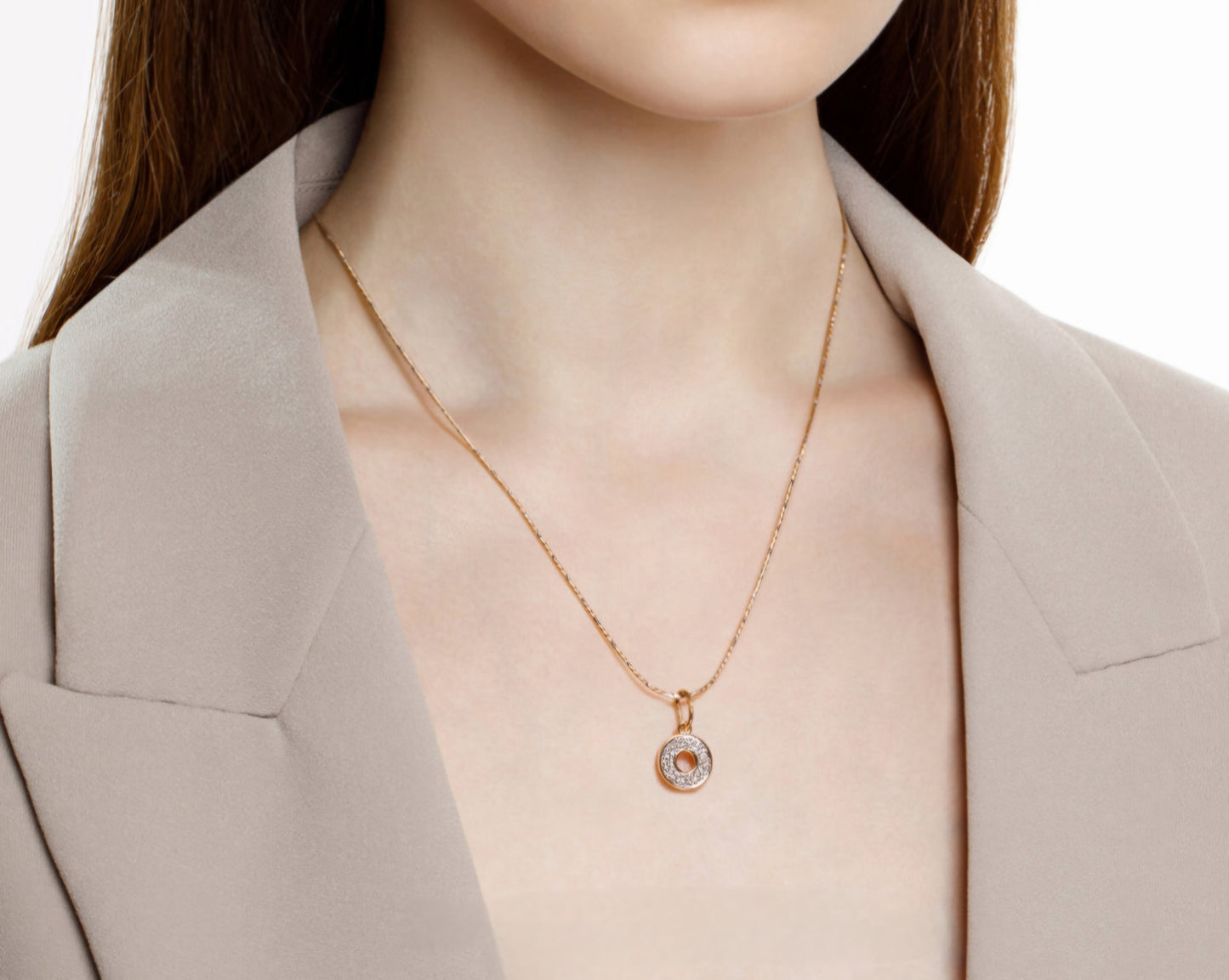 Anhänger mit Zirkonia Russisches Rotgold 585 Art. Nr. 036171