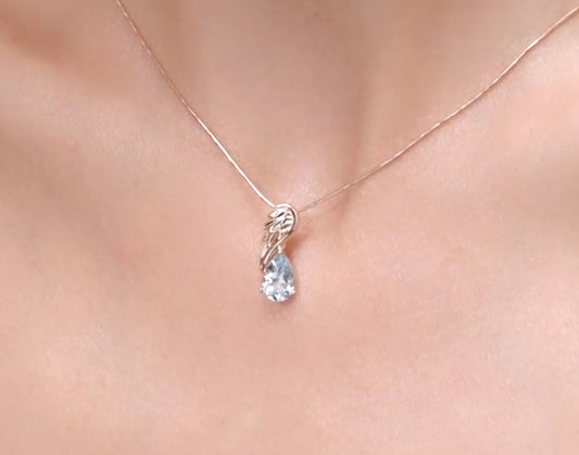Anhänger mit Sky Blue Topas Russisches Rotgold 585 Art. Nr. 732234