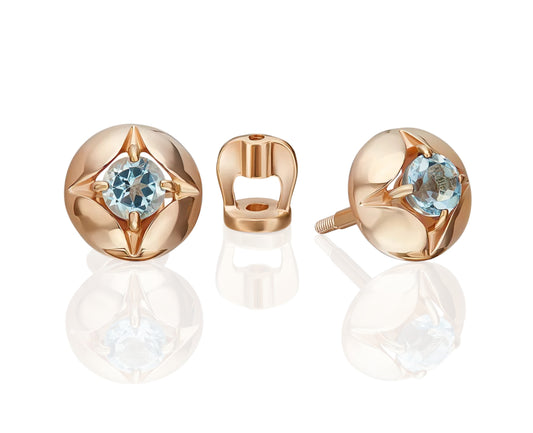 Ohrstecker mit Topas Rotgold 585 Art. Nr. 02-5389-00-201-1110 P