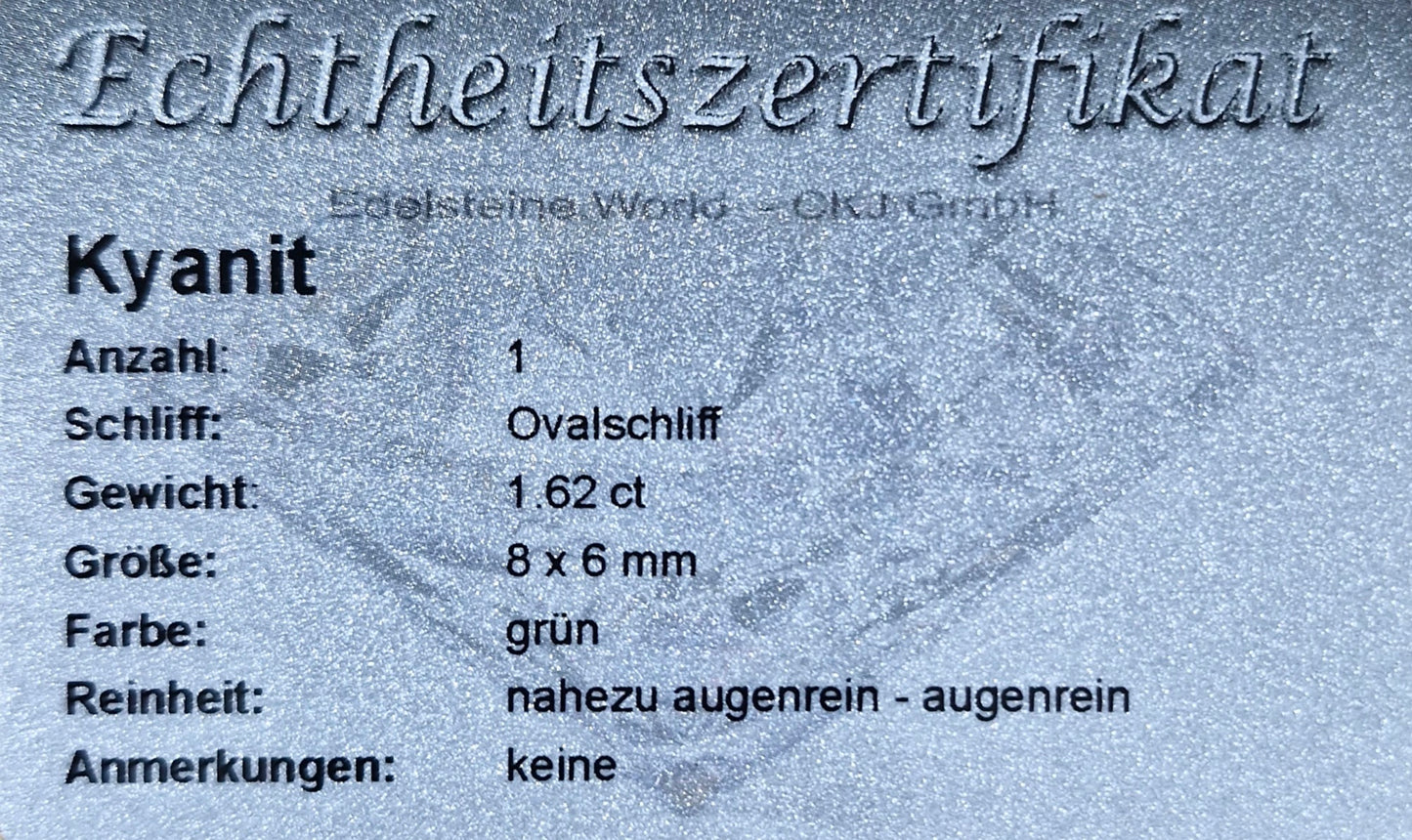 Kyanit 8 x 6 mm 1.62 Ct