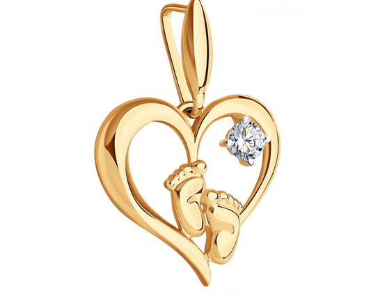 Anhänger mit Zirkonia Russisches Rotgold 585 Art. Nr. 034831