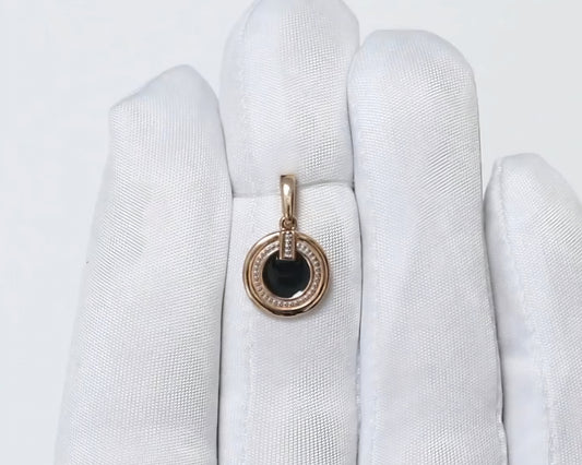 Anhänger mit Emaille Russisches Rotgold 585 Art. Nr. 036358