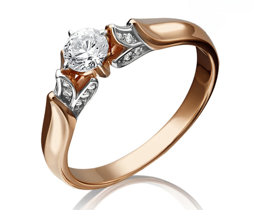 Ring mit Zirkonia Rotgold 585 Art. Nr. 01-5240-00-501-1110-57 P