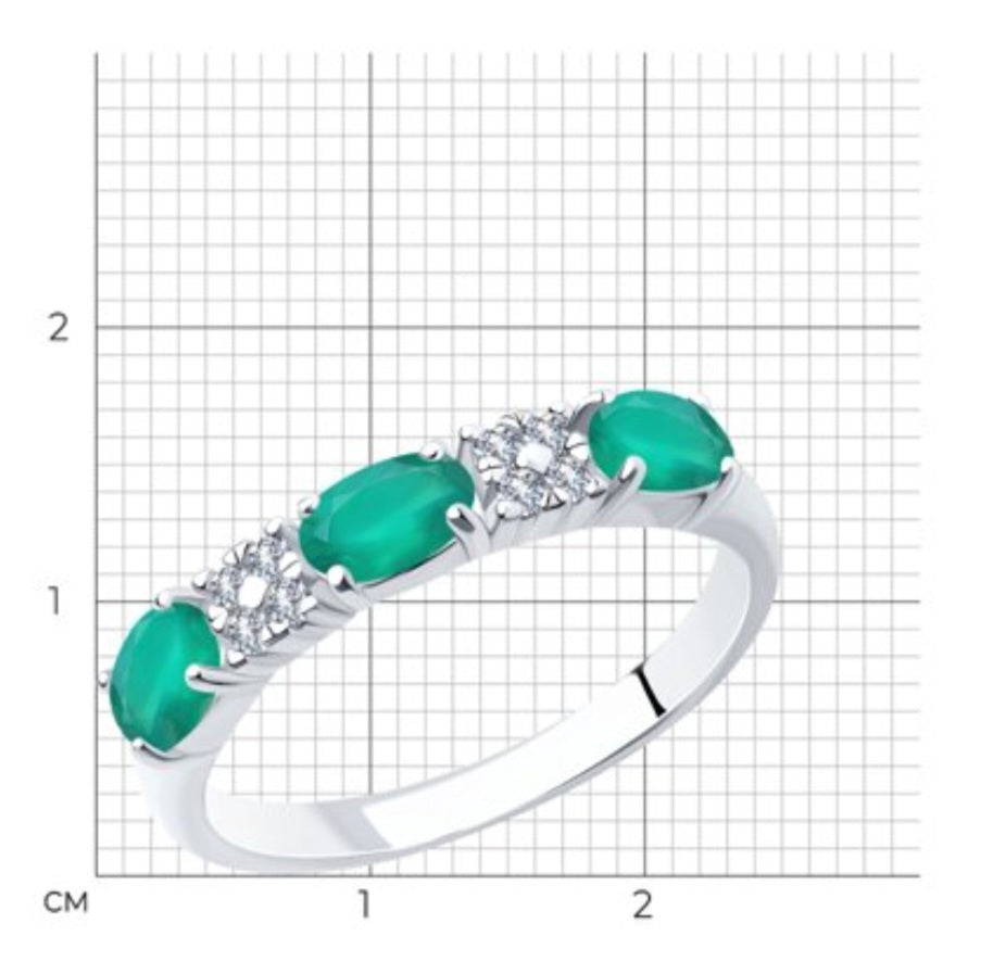 Silber Ring mit Achat und Zirkonia Art. Nr. 92012026