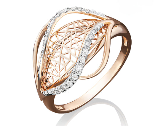 Ring mit Zirkonia Rotgold 585 Art. Nr. 01-4896-00-401-1110-65 P