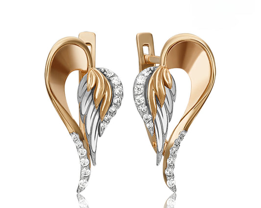 Ohrringe mit Zirkonia Rotgold 585 Art. Nr. 02-4358-00-401-1111-48 P
