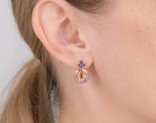 Ohrringe mit Amethyst Rotgold 585 Art. Nr. 02-5421-00-203-1110 P