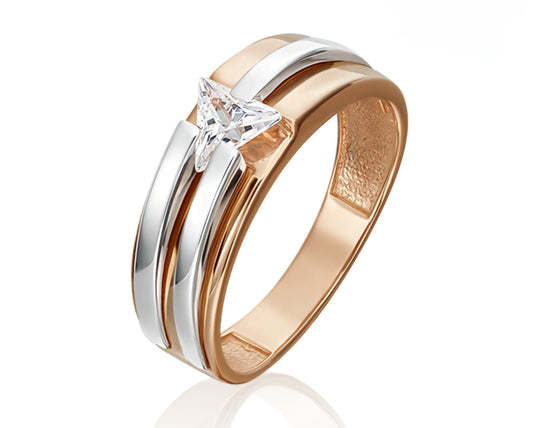 Ring mit Zirkonia Rotgold 585 Art. Nr. 01-5437-00-401-1111-03 P
