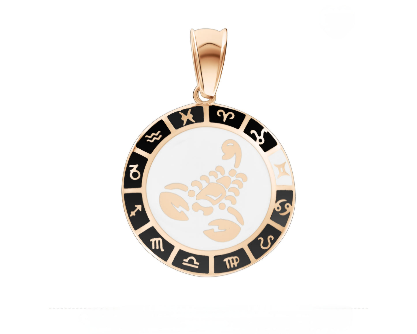 Anhänger mit Emaille Sternzeichen "Skorpion" Rotgold 585 Art. Nr. 17537