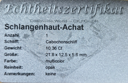 Schlangenhaut-Achat 10.36 Ct