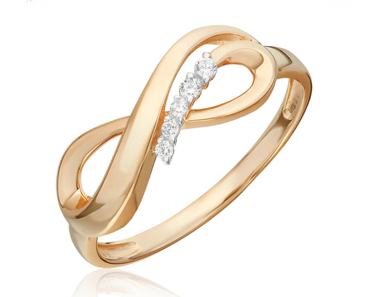 Ring mit Zirkonia Rotgold 585 Art. Nr. 01-5847-00-401-1110 P