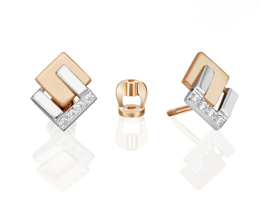 Ohrstecker mit Zirkonia Rotgold 585 Art. Nr. 02-5134-00-401-1111 P