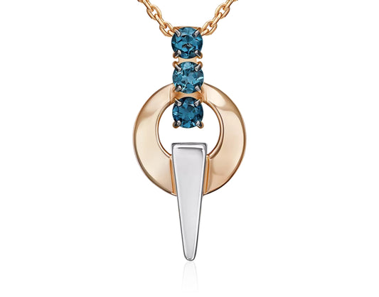 Anhänger mit London Blue Topas Rotgold 585 Art. Nr. 03-3575-01-201-1111 P