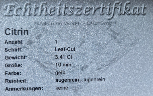 Citrin 10 mm 3.41 Ct