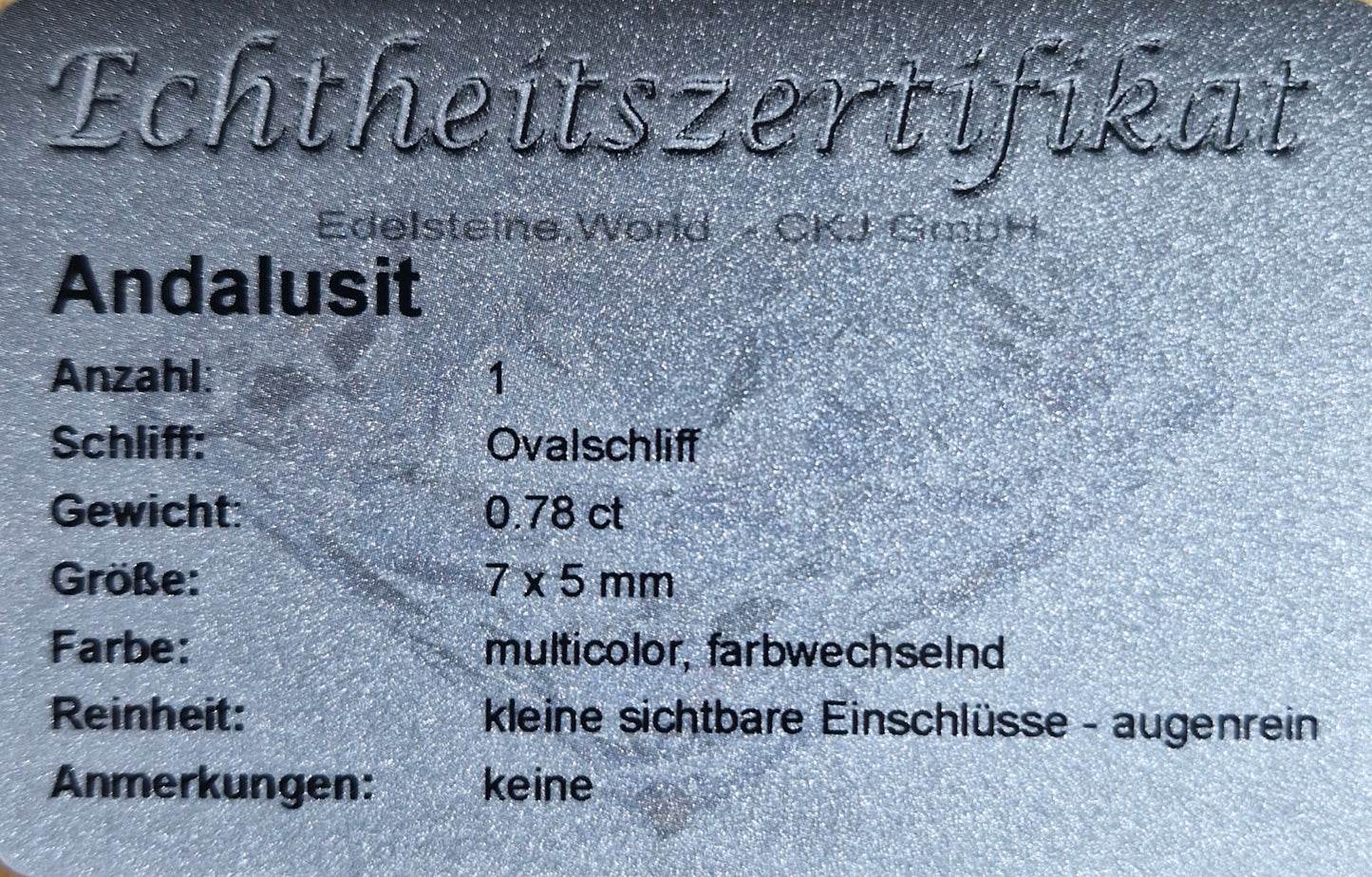 Andalusit 7 x 5 mm 0,78 Ct