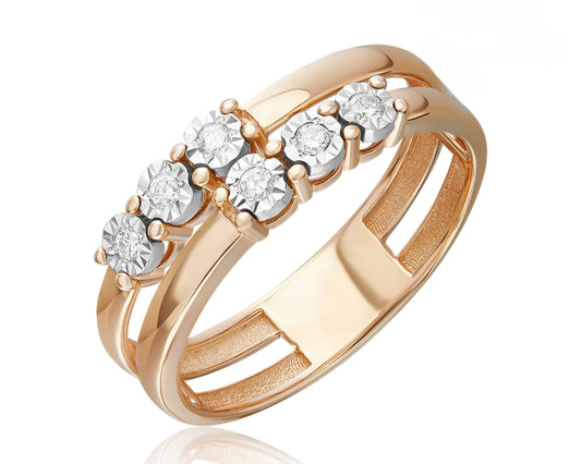 Ring mit Brillanten Rotgold 585 Art. Nr. 01-5770-00-101-1111 P