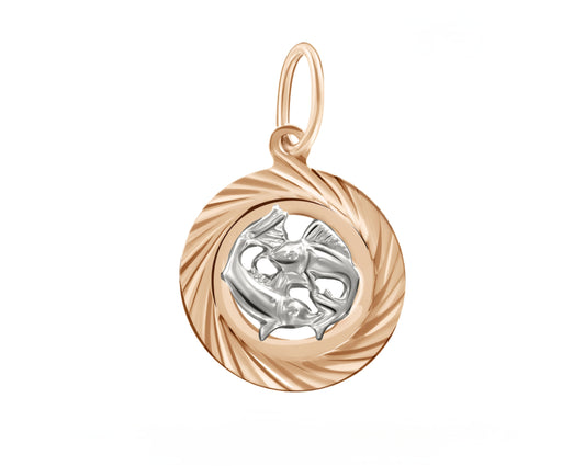 Anhänger Sternzeichen "Fisch" Russisches Rotgold 585 Art. Nr.17212