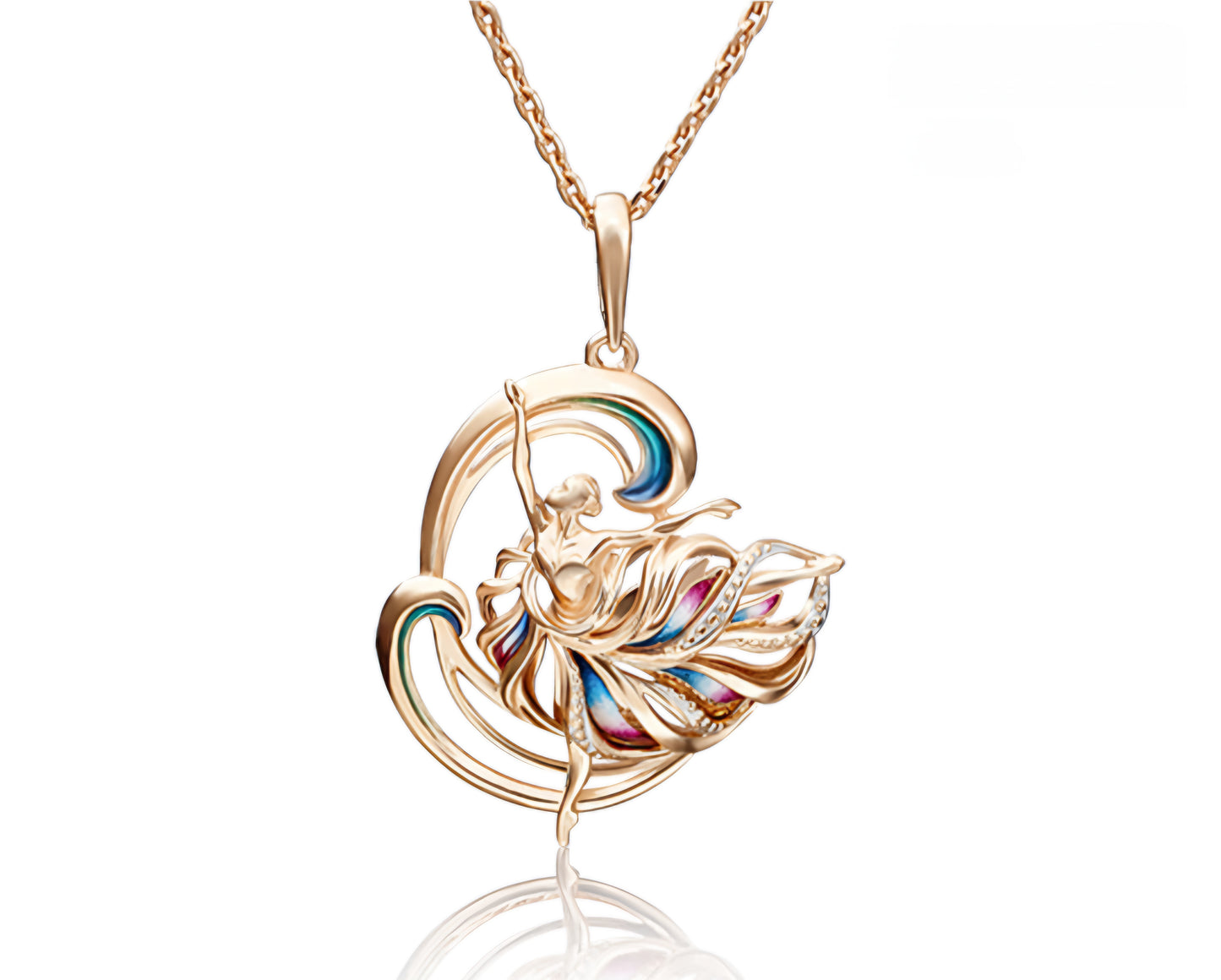 Anhänger mit Emaille Rotgold 585 Art. Nr. 03-2816-00-000-1110-65 P