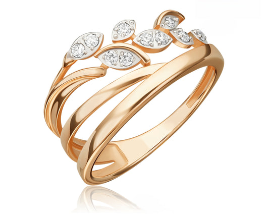 Ring mit Zirkonia Rotgold 585 Art. Nr. 01-5902-00-401-1110 P