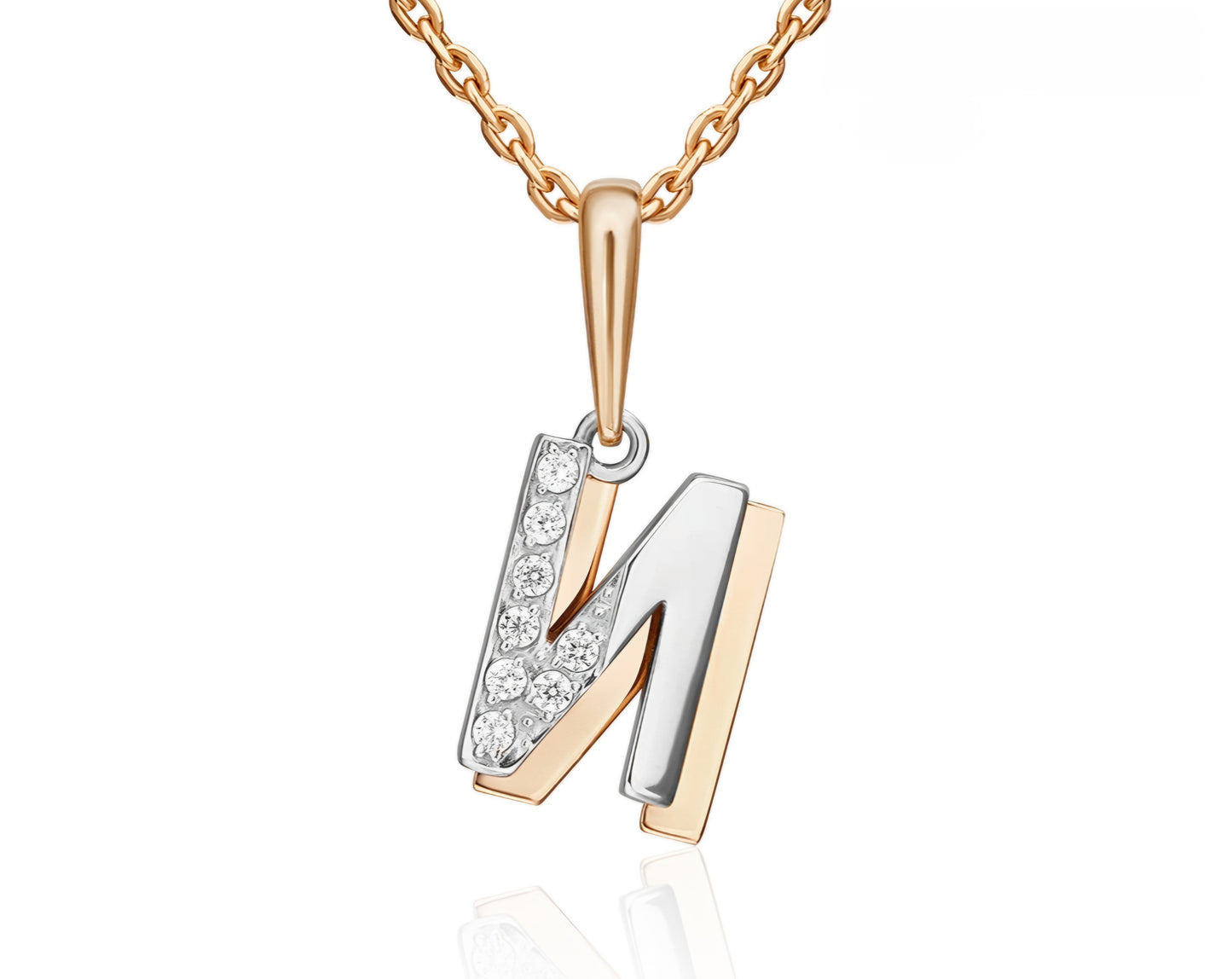 Anhänger mit Zirkonia Rotgold 585 Art. Nr. 03-3418-I-401-1111 P