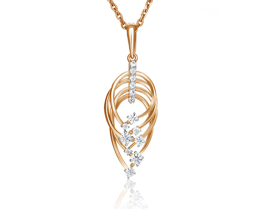 Anhänger mit Zirkonia Rotgold 585 Art. Nr. 03-2995-00-501-1110-67 P
