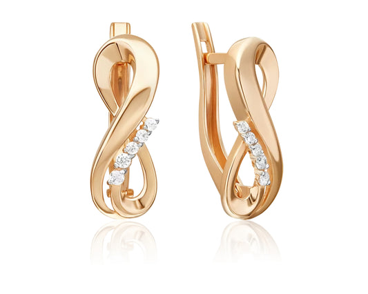 Ohrringe mit Zirkonia Rotgold 585 Art. Nr. 02-5432-00-401-1110 P