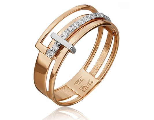 Ring mit Zirkonia Rotgold 585 Art. Nr. 01-5389-00-401-1111-23 P