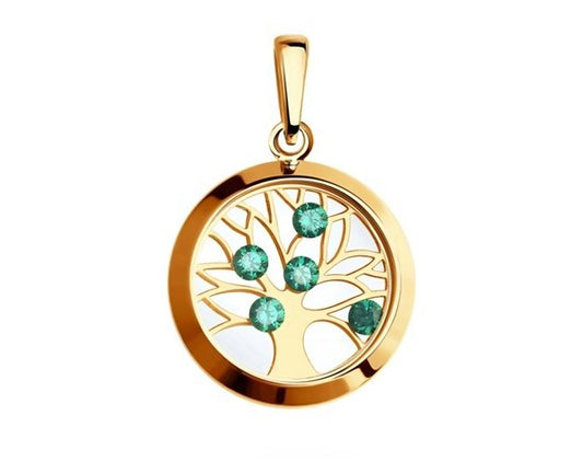 Anhänger mit Zirkonia Russisches Rotgold 585 Art. Nr. 035060