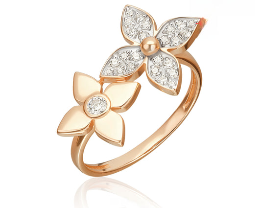 Ring mit Zirkonia Rotgold 585 Art. Nr. 01-5903-00-401-1110 P
