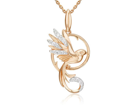Anhänger mit Zirkonia Rotgold 585 Art. Nr. 03-3586-00401-1110 P