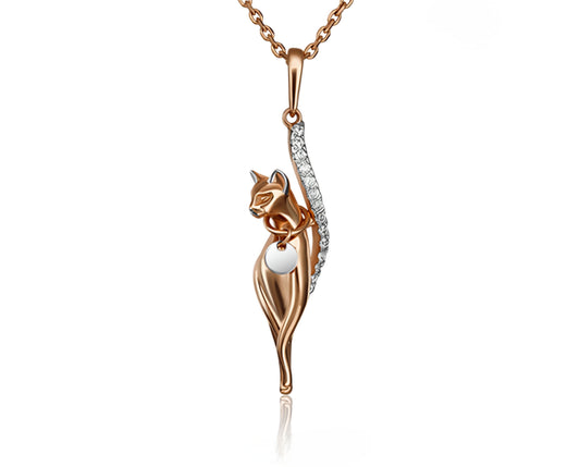 Anhänger mit Zirkonia Rotgold 585 Art. Nr. 03-2956-00-401-1111-48 P