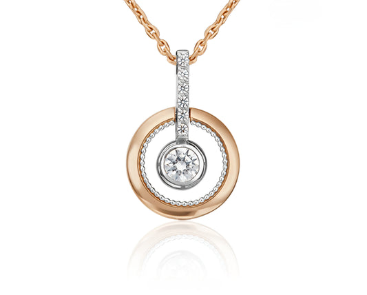 Anhänger mit Zirkonia Rotgold 585 Art. Nr. 03-3007-00-501-1111-38 P