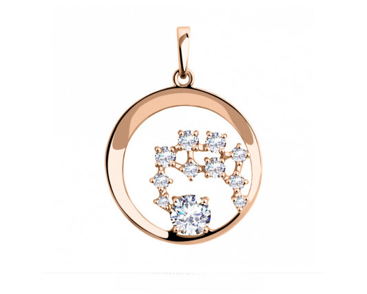 Anhänger mit Zirkonia Russisches Rotgold 585 Art. Nr. 035780
