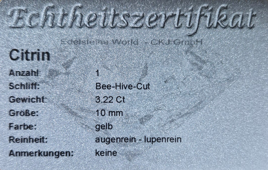 Citrin 10 mm 3.22 Ct