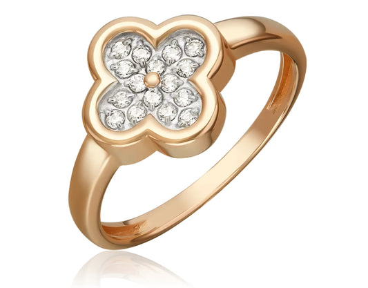 Ring mit Zirkonia Rotgold 585 Art. Nr. 01-5892-00-401-1110 P